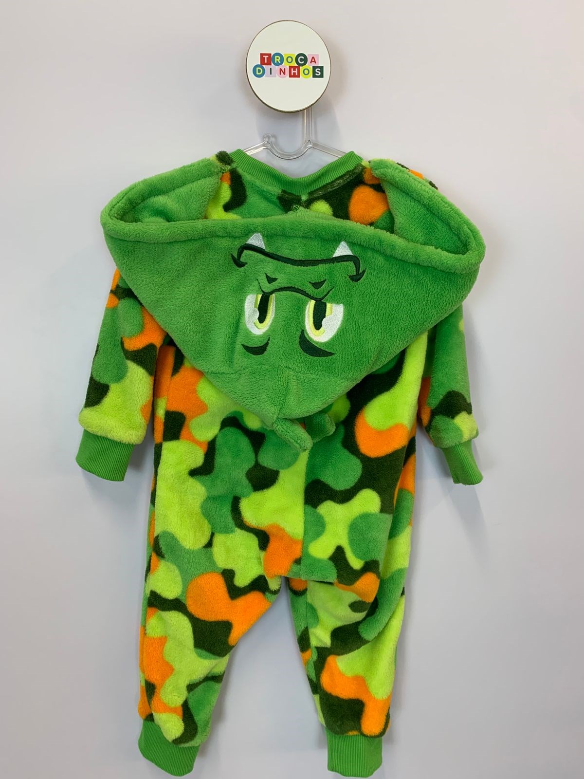 Macacao Manga Longa Soft Bebê menino Dino Trio